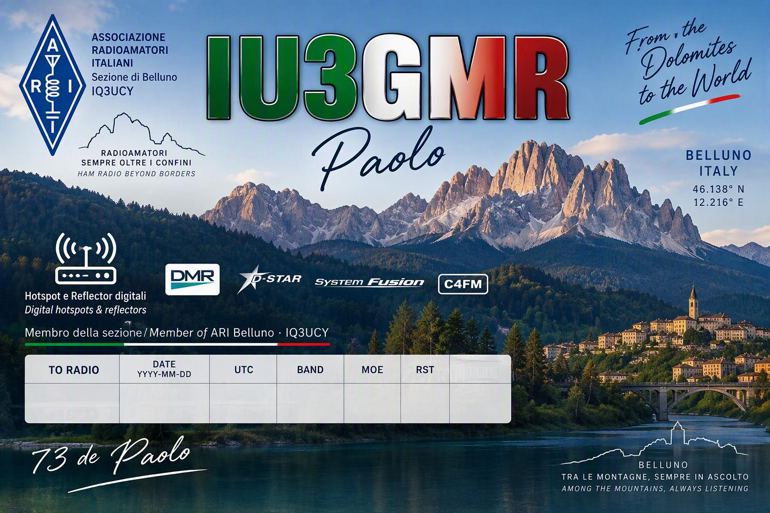 eQSL IU3GMR Belluno